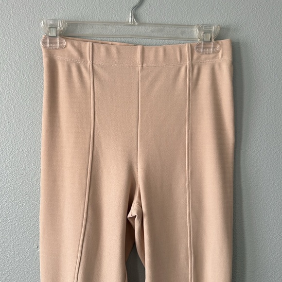 H&M micro pleated cream neutral front ankle slit legging pants! - Picture 7 of 12
